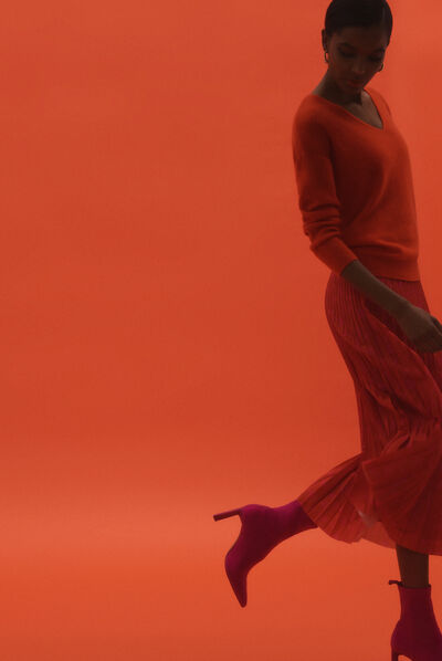 jupe amelia orange femme