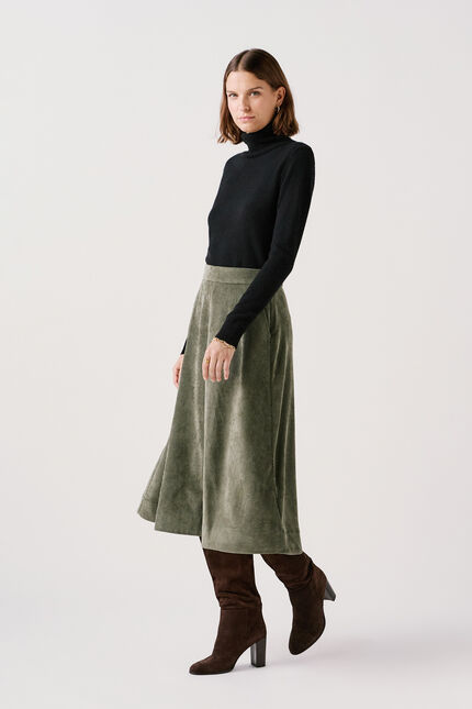 Gonna Jupina verde cachi donna