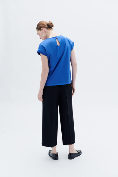 T-shirt Tokie electrisch blauw vrouw