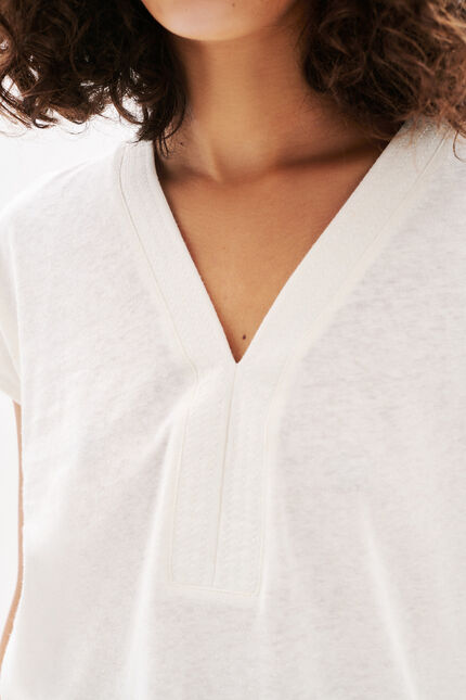 T-shirt Tikat3 creme femme