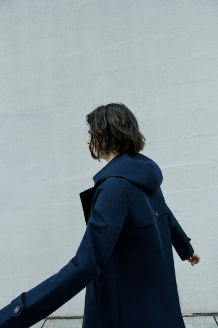 Trenchcoat Berlin B marineblauw vrouw