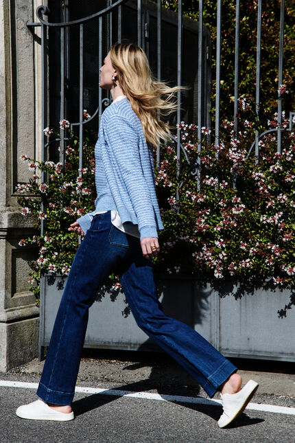 Mleonie waistcoat baby blue denim woman