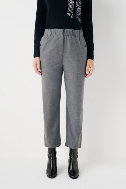 Pantalon prestance gris femme