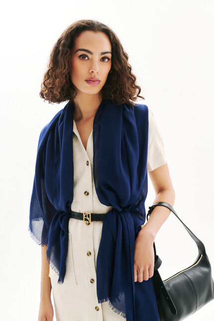 Foulard Lazeo bleu marine femme