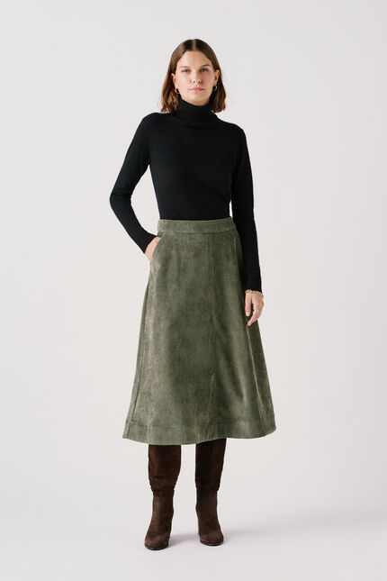 Gonna Jupina verde cachi donna