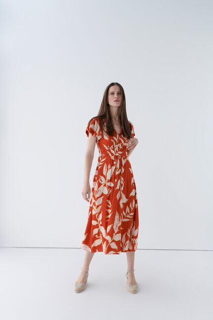 Robe johanna orange femme