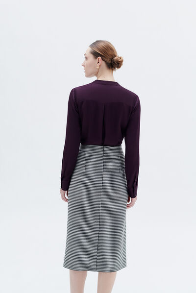 Chemise cecile prune femme
