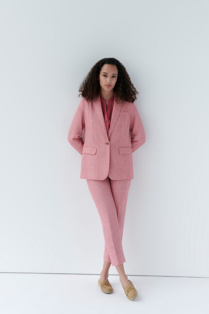 Pantalon prandy rouge fonce femme