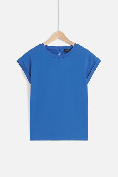 T-shirt tokie bleu electrique femme