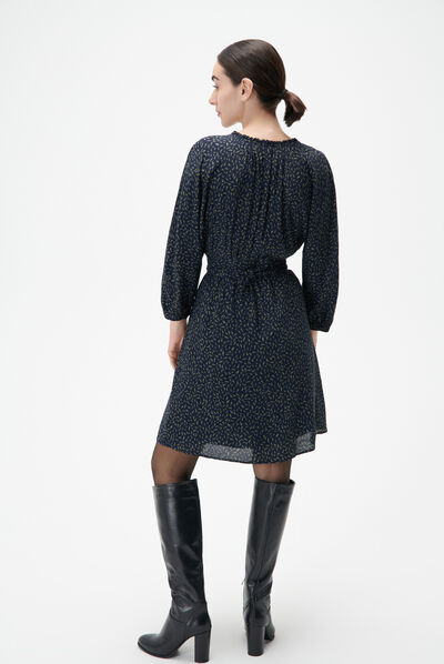 Vestido Risma azul marino mujer