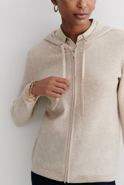 gilet basile b beige femme