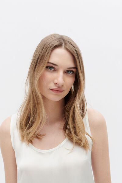Blouse cmaelle blanc femme