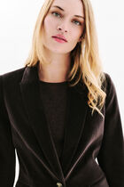 Aurora blazer chocolate brown woman