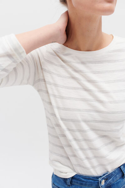 t-shirt clotilde gris argent femme