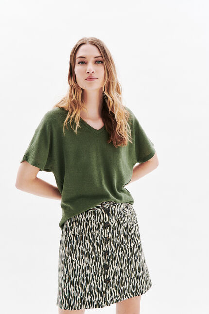 T-shirt Tmiguel vert kaki femme