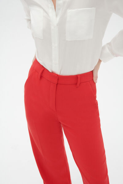 Pantalon psandri rouge femme