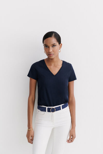t-shirt manon bleu marine femme
