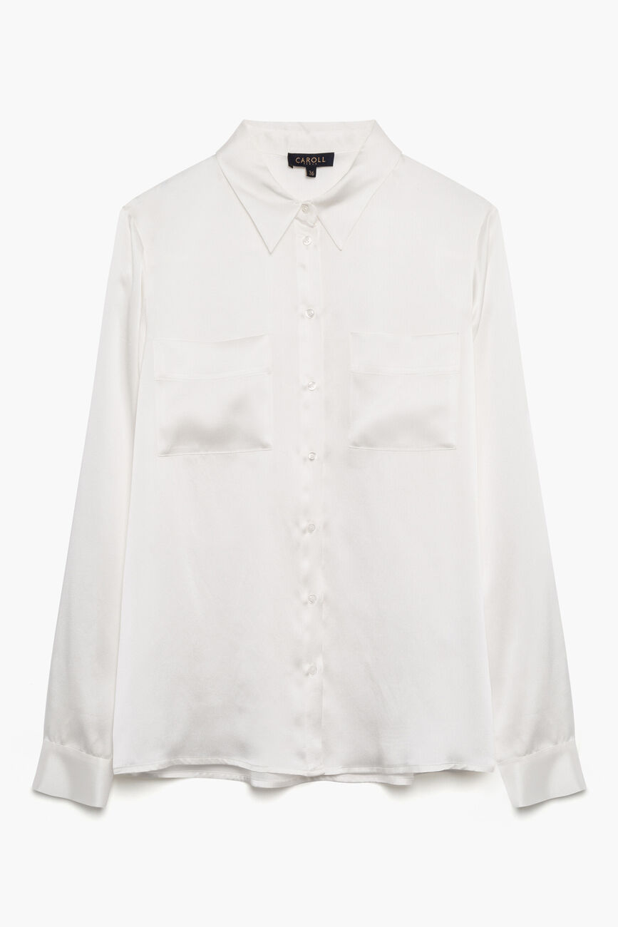 chemise jeanne b 100% soie ivoire femme