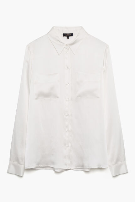 chemise jeanne b 100% soie ivoire femme