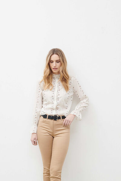 pantalon craig beige femme