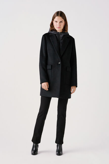 manteau jules noir femme