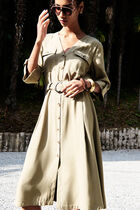 Rsarah dress taupe woman