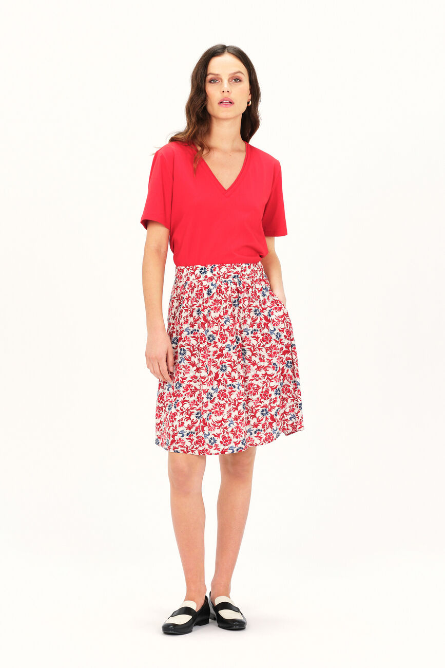 Jupe jade rouge clair femme