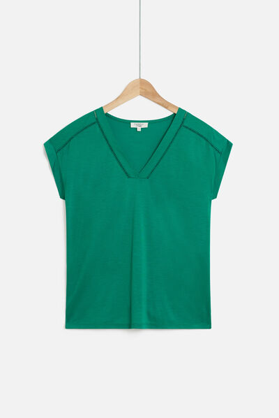 tshirt mariane vert emeraude femme