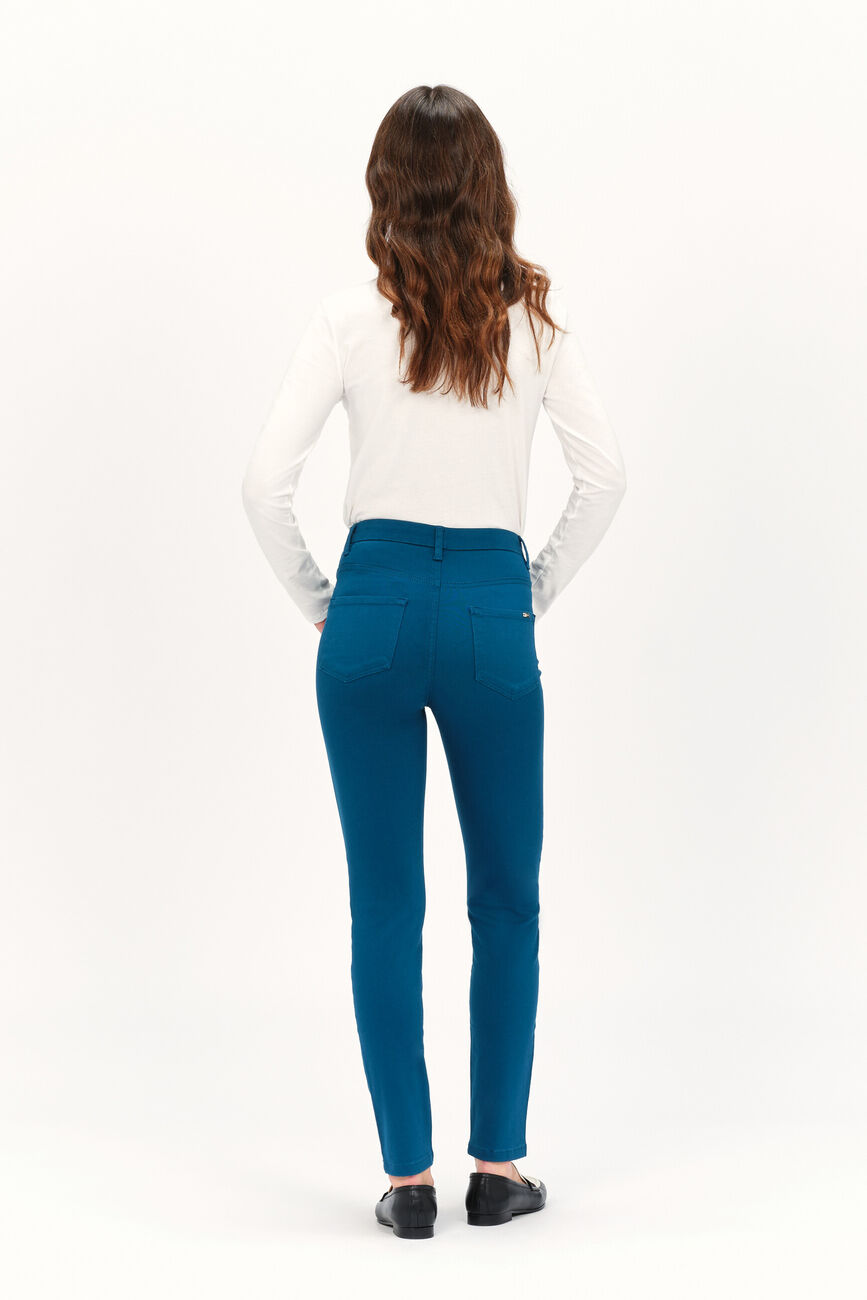 Pantaloni Tony blu petrolio donna