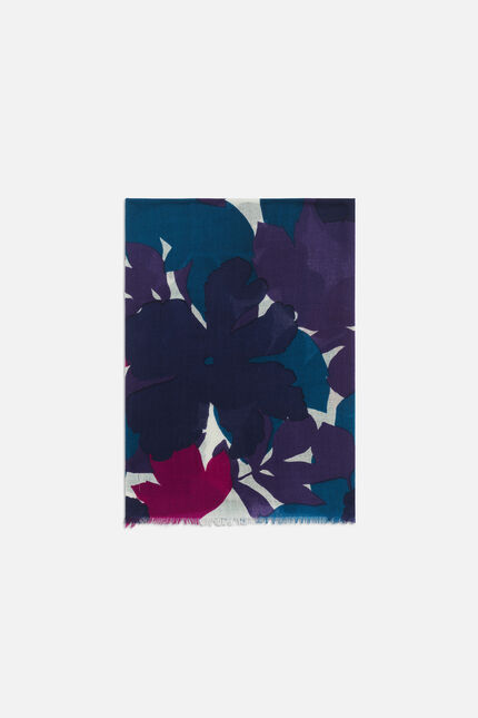 Foulard Lauriane 100% laine vert émeraude femme
