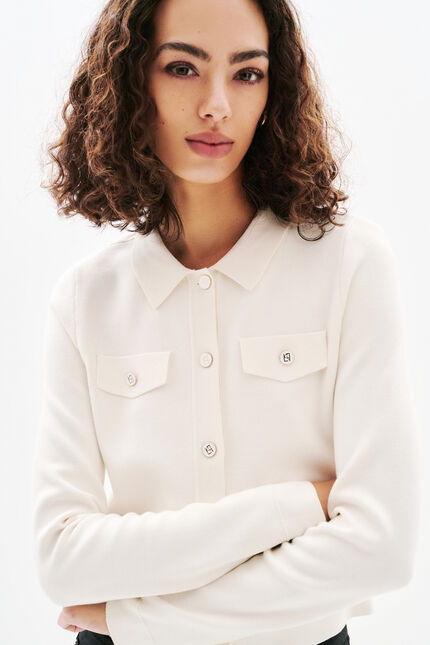 Cardigan Mflorent creme femme