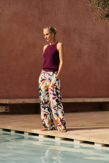 Pantalon peinture 1 prune femme