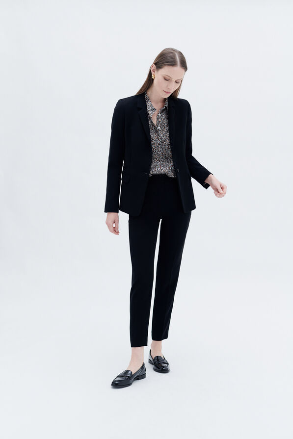 Pantalon pgautier noir femme