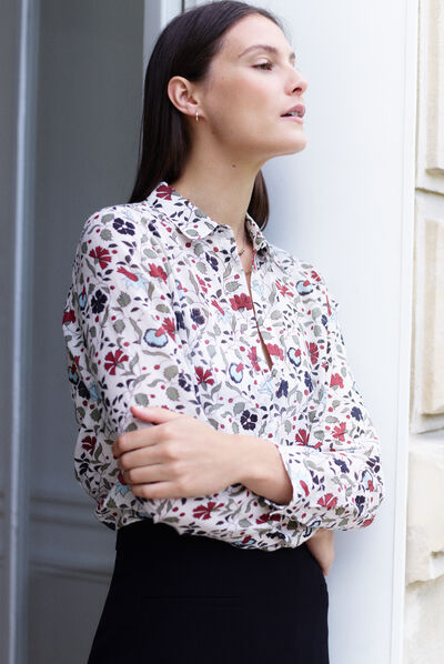 chemisier jessica ivoire femme