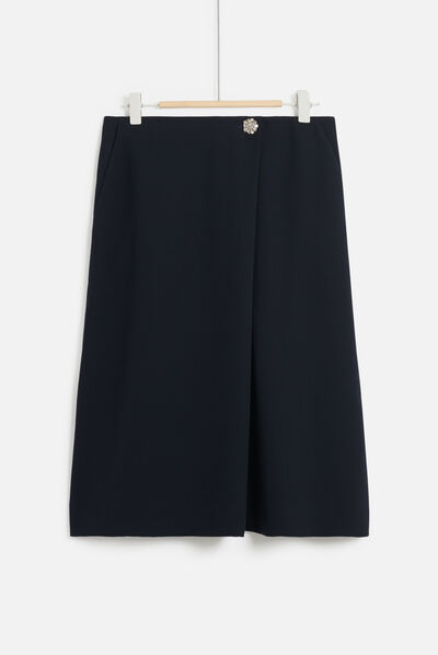 Falda Rania azul marino mujer