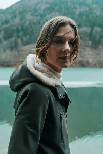 parka electra vert kaki femme