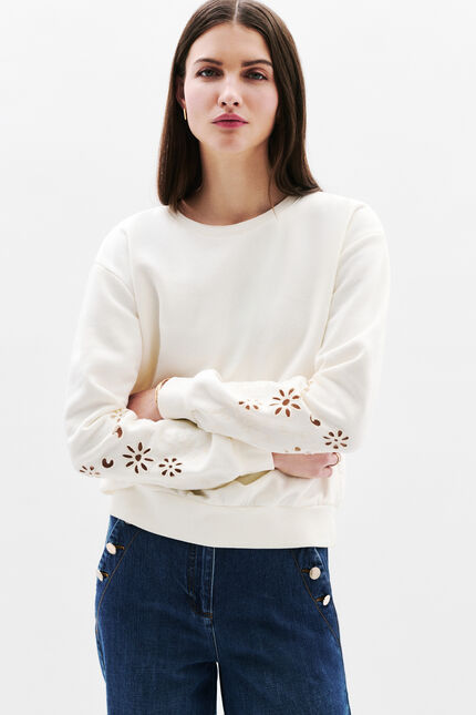 Talida Sweatshirt cremefarben damen