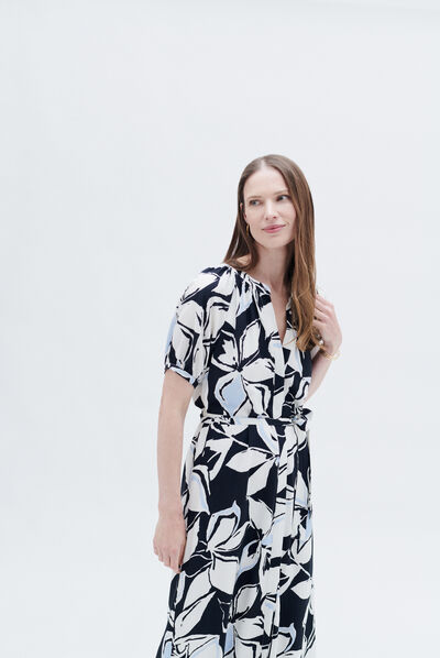Vestido Rmolly negro mujer