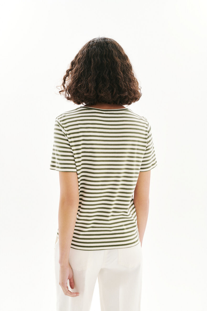 T-shirt Thea1 vert kaki femme