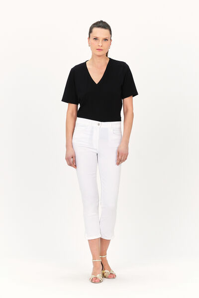 pantacourt mason blanc femme