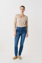 Tom slim-fit pants stone denim woman