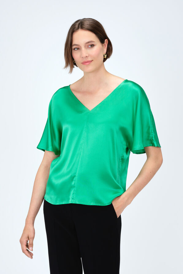 blouse selma 100 soie vert menthe femme Blouse selma 100% soie vert menthe femme