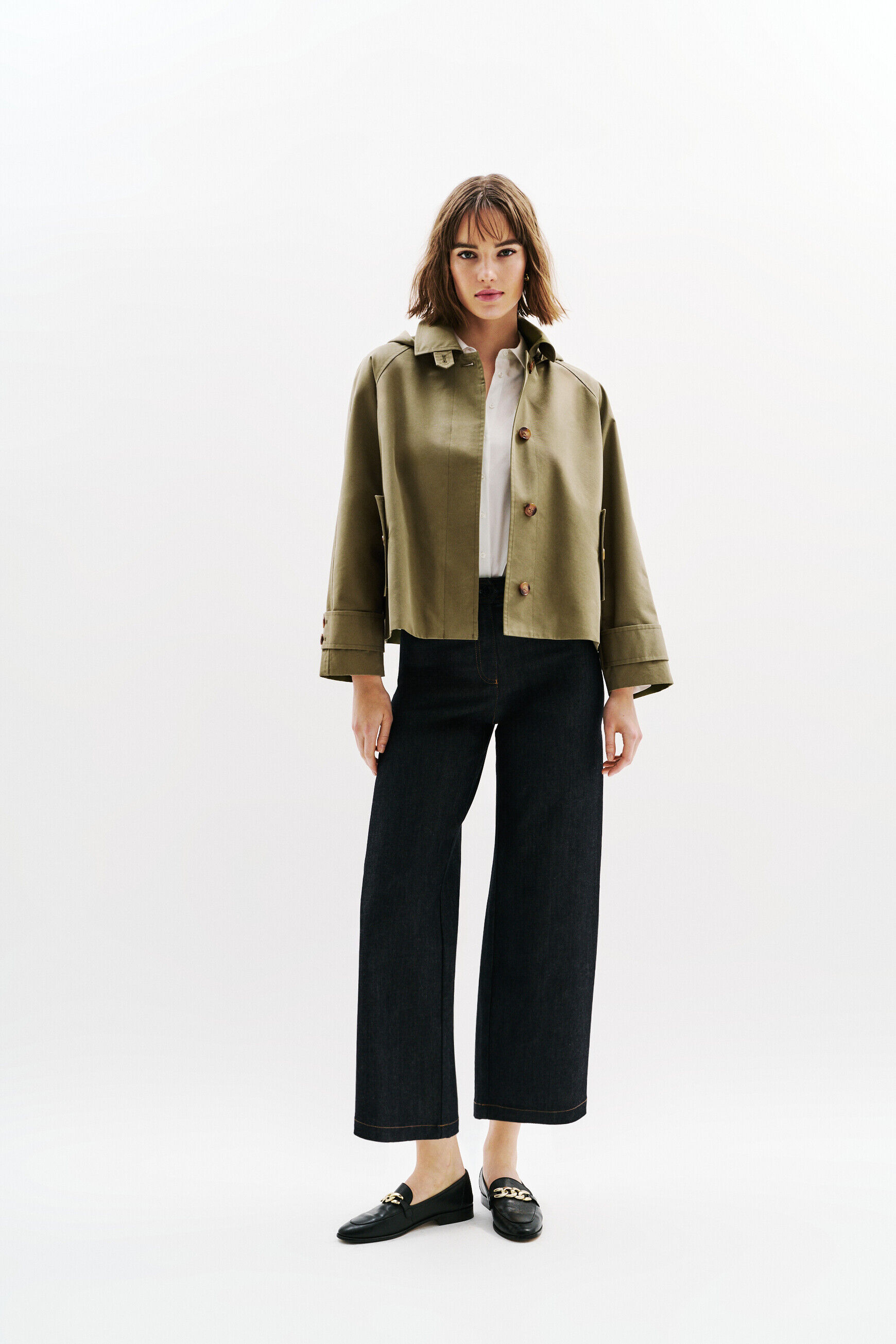 Manteau Gaya vert kaki femme
