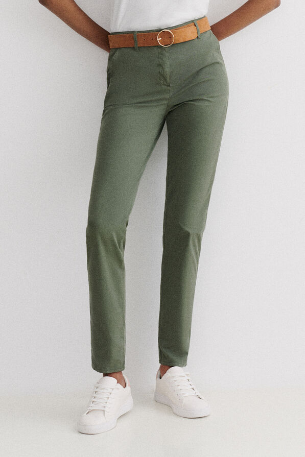 pantalon adelmo vert kaki femme