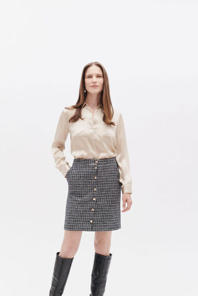 Jupe jenny bleu marine femme