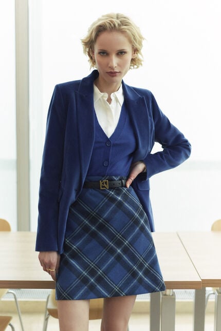 Japoline skirt electric blue woman