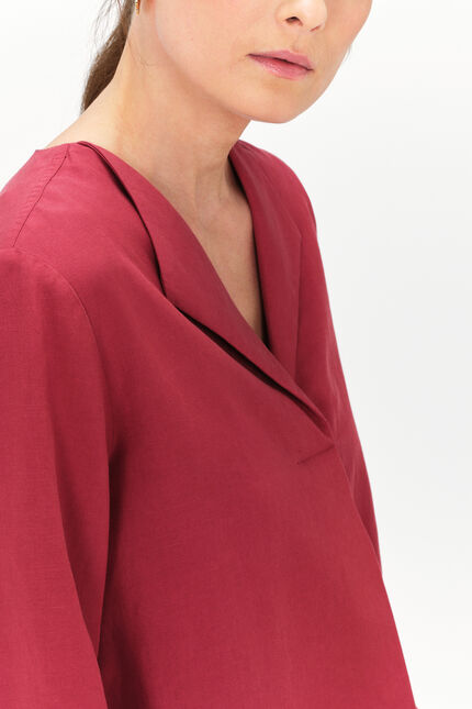 Blouse cachou marron fonce femme