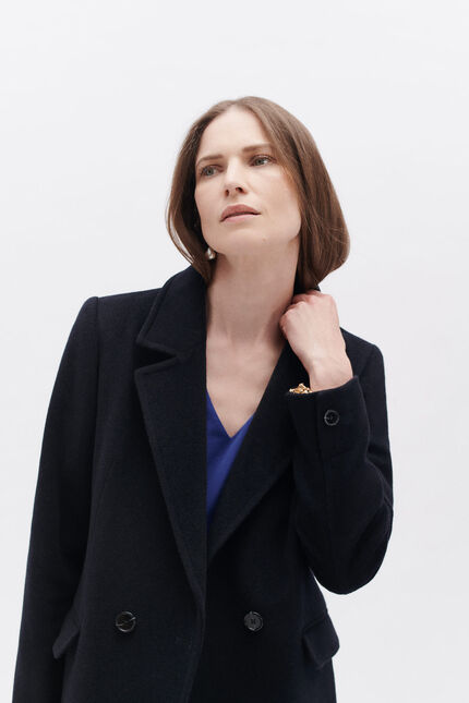 Manteau gregor bleu marine femme