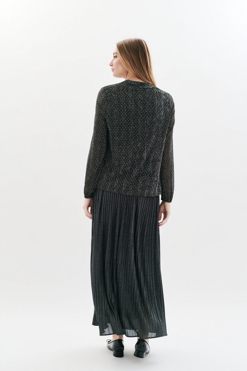 Blouse Tgala gris argent femme