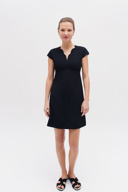 robe structuree myra bleu marine femme